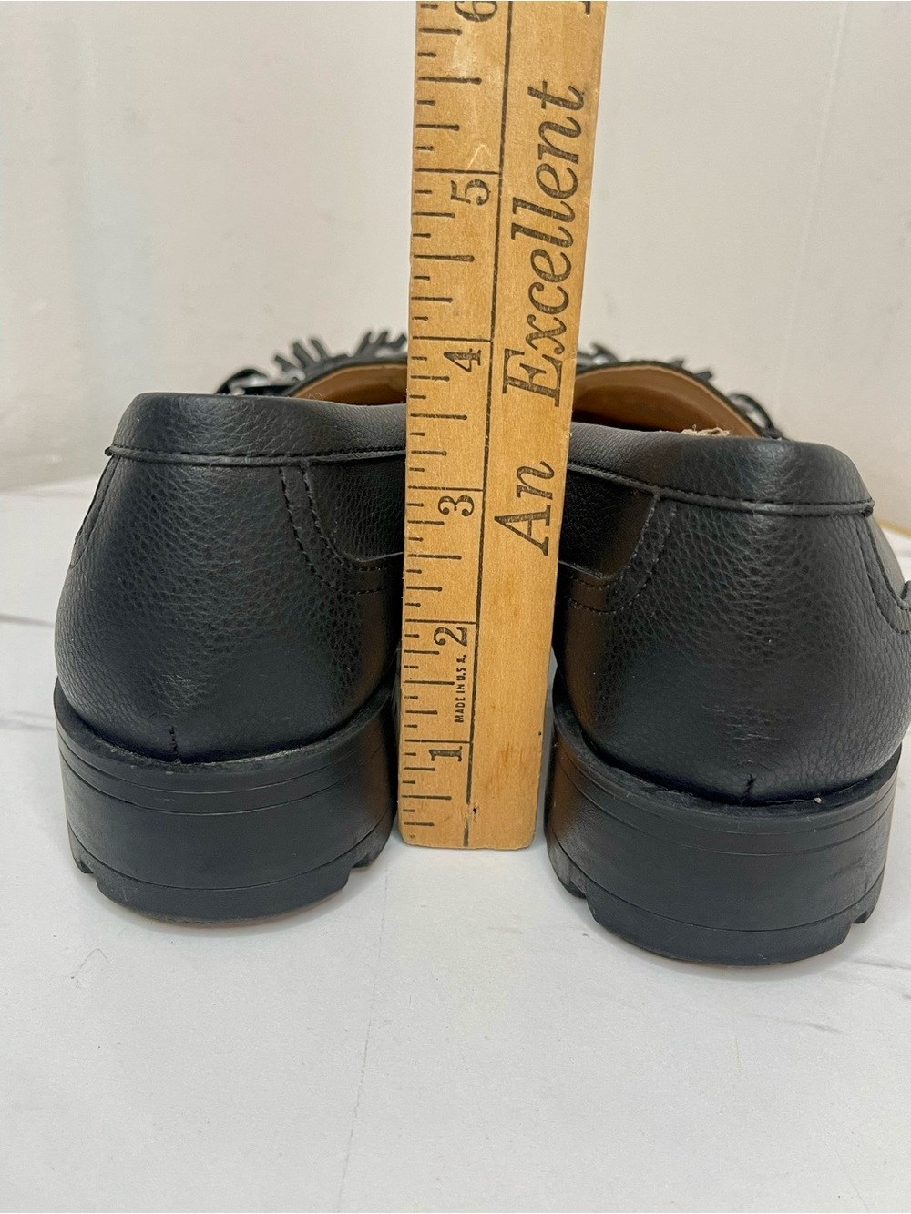 Life Stride Black Tassel Loafers with Silver Hardware Size 8M - Picture 8 of 10